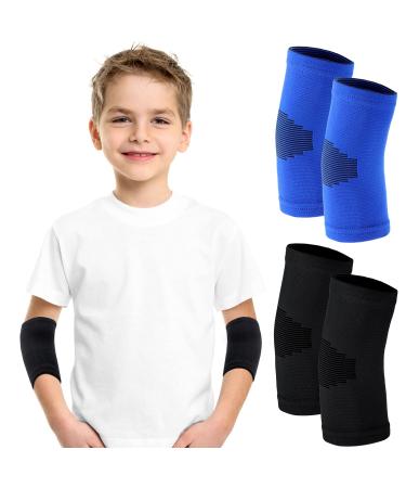 Kids Elbow Brace Knit Compression Elbow Sleeve Compression Brace Gym Arm Sleeve Gym Elbow Support for Boys and Girls Teen Weight Lifting Sports(2 Pieces,Medium) 2 Medium