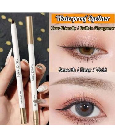 Gel Eyeliner Pencil Waterproof Gel Eyeliner Pencils Multiuse Eye Liner Pencils Black Brown with Sharpener Mild Formula Longwear for Women Girls Teksome - Buy Online on GoSupps.com