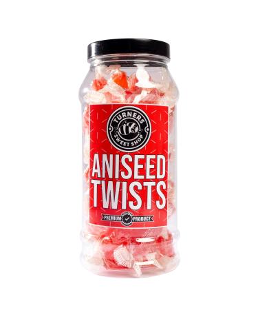 Aniseed Twists - 420g by Turners Sweet Shop Traditional Retro Gift Jar Classic Original Pick & Mix Sweets Quality Confectionary Fantastic Gifts for Him Her or Them