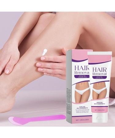  Jingmiger No-Shave Hair Removal Cream Lotion with Spatula 120 Grams - Hair Removal Cream for Bikini Area Intimate Area Legs Underarms Back and Bikini Lines - Buy Online on GoSupps.com
