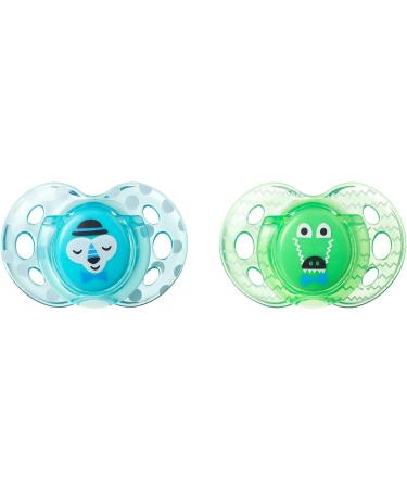 Tommee Tippee Closer to Nature Fun Pacifier 6-18 Months 2 Count - Random Colors - Buy Online on GoSupps.com