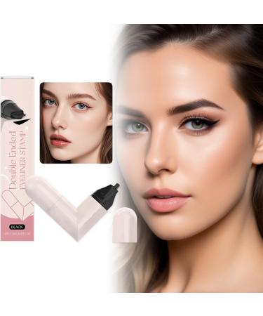 Tampon yeux de papillon - Double pointe - Pour femme - Maquillage des des yeux - Tampon oscillant - Pochoir gel cr meux - Cosm tique pr cis au quotidien pour femmes et d butantes Noir - Buy Online on GoSupps.com