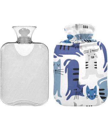 Funny Cartoon Cat Hot Water Bottle 2L | Pain Relief & Period Cramps | Cozy Cover for Comfort - Buy Online on GoSupps.com