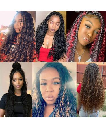 7 Packs 20 Inch 1B Crochet Box Braids with Curly Ends - 16 Strands/Pack - Buy Online on GoSupps.com