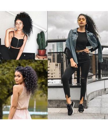Ponytail Extension Ponytail Extension for Black Women Kinky Curly Drawstring Pony Tail Malaysia Real Human Hair Clip in Afro Curly Ponytail Hairpieces Natural Black Ponytail Hairpiece for Women (Co 12inches Natural Color - Buy Online on GoSupps.com