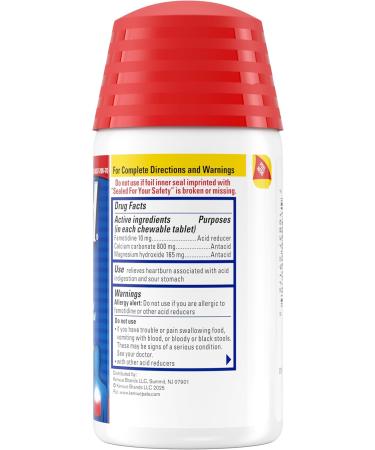 Pepcid Complete Acid Reducer + Antacid Chewables 10mg Famotidine 800mg Calcium Carbonate & 165mg Magnesium Hydroxide per Heartburn Medicine Tablet Antacid Chews Berry Flavored 70 ct Berry 70 Count - Buy Online on GoSupps.com