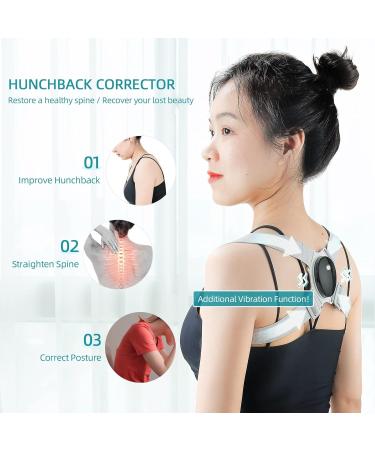Smart Vibration Posture Corrector Brace for Men, Women & Kids - Adjustable Upper Back Straightener for Neck, Shoulder & Clavicle Pain Relief - Buy Online on GoSupps.com