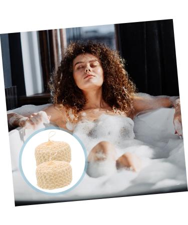 2pcs Sisal Sponge Ball Exfoliator - Shower Bubbles & Body Scrubbers for Glowing Skin - Buy Online on GoSupps.com