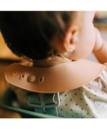 Silicone Baby Bibs 3Pcs Set for Babies and Toddlers - Waterproof, BPA Free, Adjustable with Food Crumb Catcher Pocket - Cream/Buck/Olive Green - Buy Online on GoSupps.com