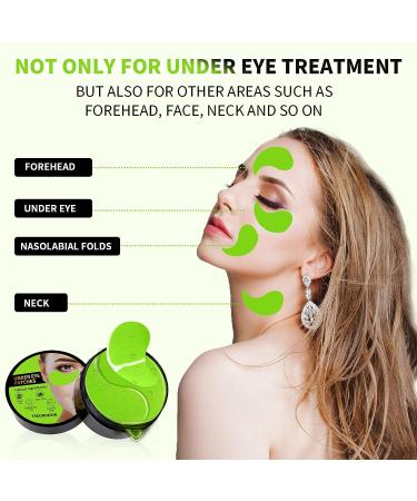 Under Eye Patches 70PCS with Collagen, Green Tea, Aloe Vera - Dark Circles & Puffiness Treatment for Women & Men - Buy Online on GoSupps.com