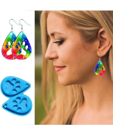 5 PCs Resin Earring Shapes Mold | DIY Pendant Kit for Earrings & Necklaces - 3 Pair Tear Designs - Buy Online on GoSupps.com