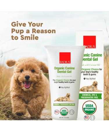 RADIUS Organic Dog Toothbrush & Toothpaste Kit - Non-Toxic, Firm Bristle, Dental Care for Adults - Buy Online on GoSupps.com