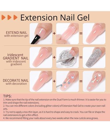 UR SUGAR 20-Piece Poly Extension Gel Nail Polish Set - Autumn Colors for DIY Manicures - Jelly Pink & Nude Shades - Buy Online on GoSupps.com