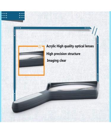 Handheld Square Glass with 2.5X 4X Magnification for Children Old Man Reading Magnifier Stamps Jewelery Identification Tool Made in China - Buy Online on GoSupps.com