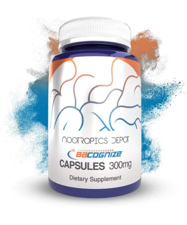 BaCognize Bacopa Monnieri Capsules | 300mg | 120 Count | Ayurvedic Herb | Natural Nootropic | Supports Stress Management | Improves Memory, Cognition + Mood - Buy Online on GoSupps.com