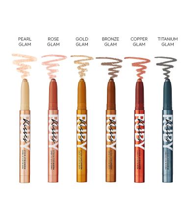Ruby Kisses Eye Shadow Stick - Long-Lasting Cr me Makeup Multi-Stick with Pearl Shimmer Metallic Glitter - Rose Glam - Buy Online on GoSupps.com