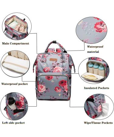 Buy Approach Multifunctional Mom Backpack - Waterproof Large Capacity Diaper Bag with USB Stroller Belts & Changing Pad - LD24 Chahuagray - Buy Online on GoSupps.com
