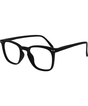 Opulize Bex Fern Glasses - Large Quadrat Designer Frame with Spring Hinges Scratch-Resistant Black -2.00 Diopters for Men (M64-1) - International Shipping Available - Buy Online on GoSupps.com