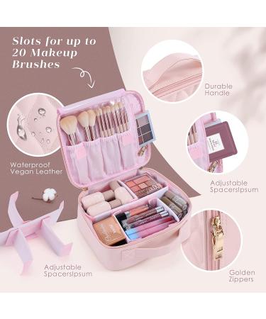 Large Wavy Pink Makeup Bag â€“ Travel Cosmetic Organizer for Women & Kids - Buy Online on GoSupps.com