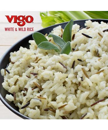 Vigo Authentic Long Grain White & Wild Rice 8oz - Pack of 12 | Savory No Fat | White & Wild Rice Blend - Buy Online on GoSupps.com
