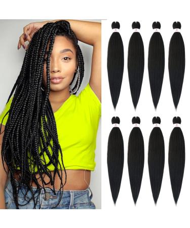 Beyond Beauty EZ Braid Pre Stretched Braiding Hair 8Packs-26inch Professional Yaki Texture Synthetic Hair(#1B) 8Packs-26Inch #1B - Buy Online on GoSupps.com