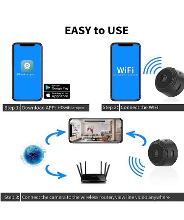 Cilee Mini Camera: Wireless HD1080P Hidden WiFi Home Security Cam with App, Motion Detection & Night Vision - Indoor Outdoor Video Recorder - Buy Online on GoSupps.com
