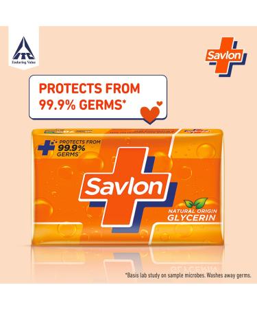 Savlon Moisturizing Glycerin Soap Bar - Germ Protection 625g Combo Pack of 5 | Ideal for All Skin Types - Unisex Soap - Buy Online on GoSupps.com