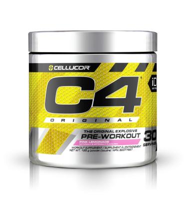 Cellucor C4 Original Pre Workout Powder - Sugar Free Preworkout Energy for Men & Women - 150mg Caffeine Beta Alanine Creatine - Pink Lemonade 60 Servings Workout Powder Pink Lemonade 30 Servings (Pack of 1)