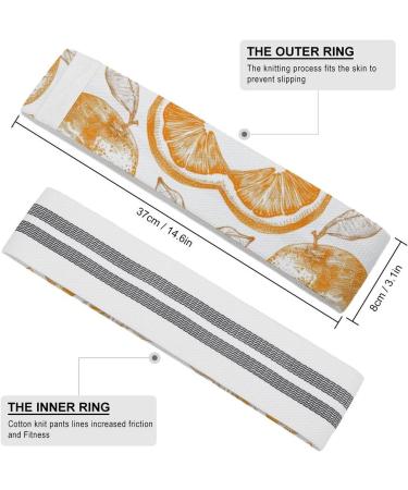 Shop Hand-Drawn Orange Resistance Bands | Premium Fabric Exercise & Leg Bands for Optimal Fitness - Buy Online on GoSupps.com