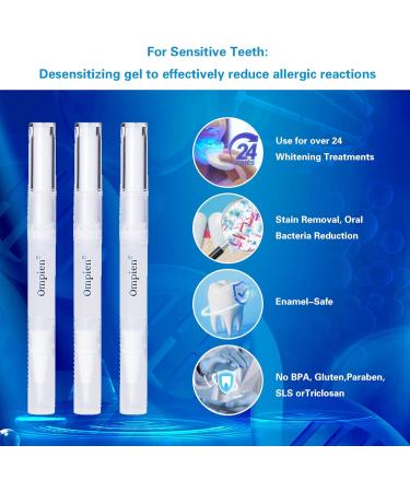 Teeth Whitening Kit for Sensitive Teeth LED Light Tray & Organic Gel 5-Piece Set for a Gleaming Smile - Buy Online on GoSupps.com