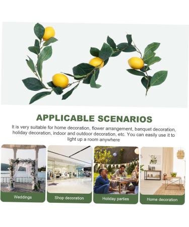 TOPBATHY Hanging Vine Fruit Garland Toys 2 Pcs Simulation Lemon Rattan Food Plastic Fake Plant Lemon Berry Vine Green Toys Yellowx2pcs 100x10cmx2pcs - Buy Online on GoSupps.com