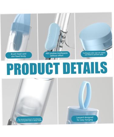 Travel Toothbrush Set - 2PCS 3 in 1 Kit with Refillable Toothpaste Tube & Case | Portable Toothbrush for Travel Camping Business Trips - Buy Online on GoSupps.com