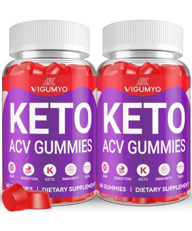 ACV Keto Gummies Advanced Formula 1500mg Keto ACV Gummies with B12 Pomegranate Beet Juice -Vegan 120 Gummies 60 Count (Pack of 2)