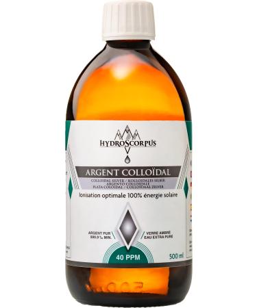 Colloidal Silver 40PPM BOTTLE GLASS 500ml?Made in FRANCE?100% Natural?Oligo element Bio Available?100% solar ionization?100% compostable packaging…