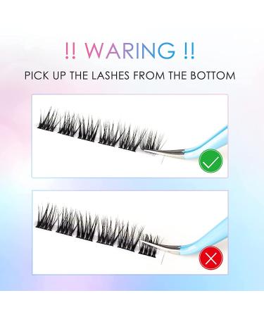 LANKIZ DIY Eyelash Extension Individual Lash Extensions - 80 Cluster Soft Lightweight 10-20mm Mix - Wide Band Hybrid Cluster Lashes - Home Use Reusable - Buy Online on GoSupps.com