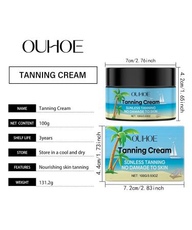 Nourishing Skin Tanning Cream Sunless Tanning Bronze Moisturizing Gentle Skin Care Tanning Cream - Buy Online on GoSupps.com