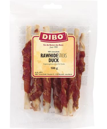 Dibo Rawhide Sticks Duck 100g - Delicious Dog Snack for Rewards & Dental Care | Refillable Treats - Buy Online on GoSupps.com