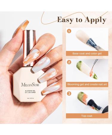 MelodySusie Clear Blooming Gel - Marble Watercolor UV Nail Polish for Stunning Nail Art | 0.53 Fl Oz | Shop Internationally - Buy Online on GoSupps.com