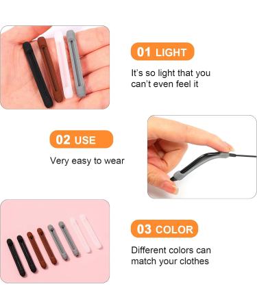 8 Pairs Silicone Glasses Ear Grip Hooks - Anti-Slip Eyeglasses Retainers for Various Glasses and Sunglasses - Buy Online on GoSupps.com