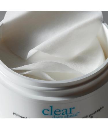 Philosophy Clear Days Ahead Overnight Repair Acne Treatment Pads - Salicylic Acid for Clear Skin - 60 Count - Buy Online on GoSupps.com