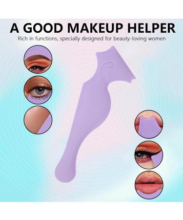 Winged Eyeliner Stencil - Portable Eye Liner Shadow Stencil | Eyeliner Guide Tool | Winged Tip Eyeliner Aid | Multifunctional For Eyes Eyeshadow Mascara Shield Eyelash Lips Purple - Buy Online on GoSupps.com