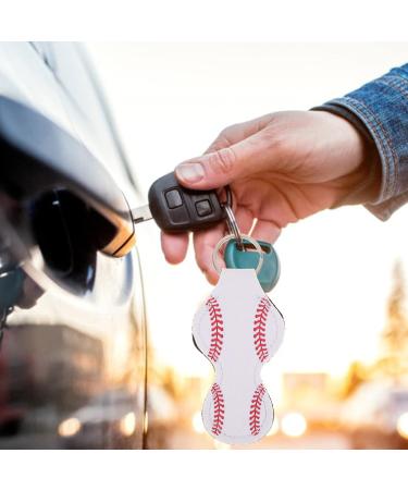 Lurrose Lipstick Holder Neoprene Key Chain Baseball Design - 10Pcs Portable Lip Gloss Balm Case & Key Holder Pendant - Buy Online on GoSupps.com