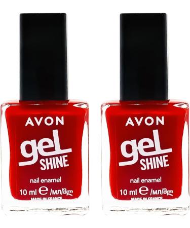2x Avon Gel Shine Nail Enamel 10ml (Red Is Red) - Buy Online on GoSupps.com