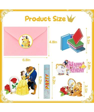 Compr 11Pcs Princess Cake Decorations Beauty and the Beast Party Supplies Beauty and the Beast Party Favors with Princess Teapots Candlesticks Princess Cake Topper for Kids Birthday Decorations Yellow - Buy Online on GoSupps.com