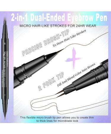 Crayon Sourcil Crayon Sourcil Waterproof Double Extr mit avec Micro-Fourchette et Pinceau Pr cis Crayon Sourcils - Pour des sourcils naturels et d finis-Dur e de la journ e- 04 Noir Marron 04# Noir Marron - Buy Online on GoSupps.com