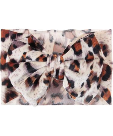 Nishine 5PCS Baby Girls Soft Leopard Hair Turban Head Wraps - Kids Stretchy Knotted Bows Headband for Children - Buy Online on GoSupps.com
