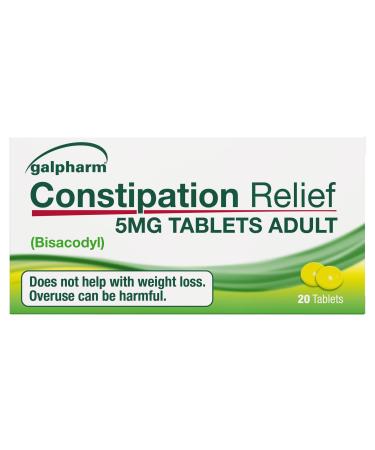 GALPHARM Entrolax (Bisacodyl 5mg) Effective overnight relief of constipation - 100 tablets (5x20) - Buy Online on GoSupps.com