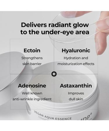 MDP+ Peptide 9 Vegan Aqua Essence Tension Eye Patch - Hydrating Under Eye Mask with Niacinamide & Hyaluronic Acid for Wrinkle Care Dark Circles & Puffy Eyes | 3.38 oz 60ea - Buy Online on GoSupps.com