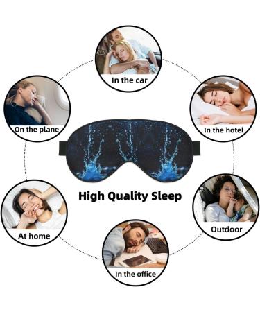 SSIMOO Tranquil Water Print Double-Sided Eye Mask | Soft Light Blocking Eye Cover for Better Sleep Quality - Black - Buy Online on GoSupps.com