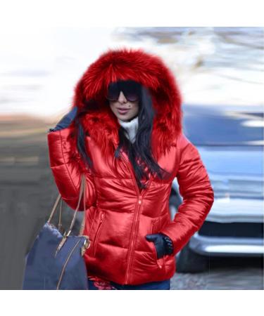 Shop Hehiy Womens Winter Jacket - Long Down Quilted Parka Warm Winter Coat Available in Black & Red Perfect for Transitions - Buy Online on GoSupps.com